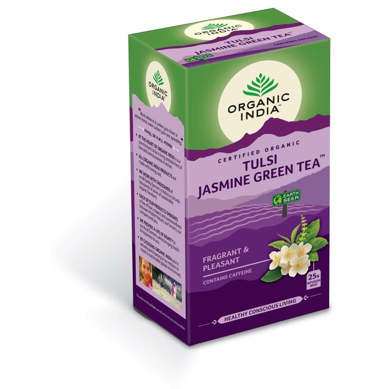 Organic India Tulsi jasmine green thee 25 zakjes