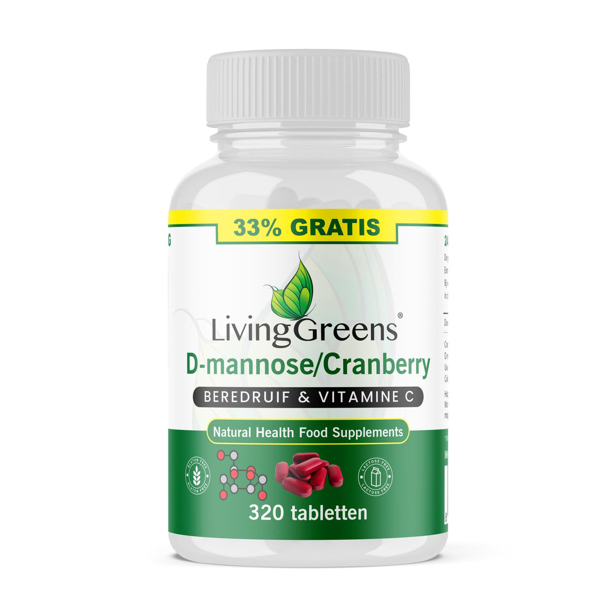 Livinggreens Cranberry-d mannose 320 tabletten