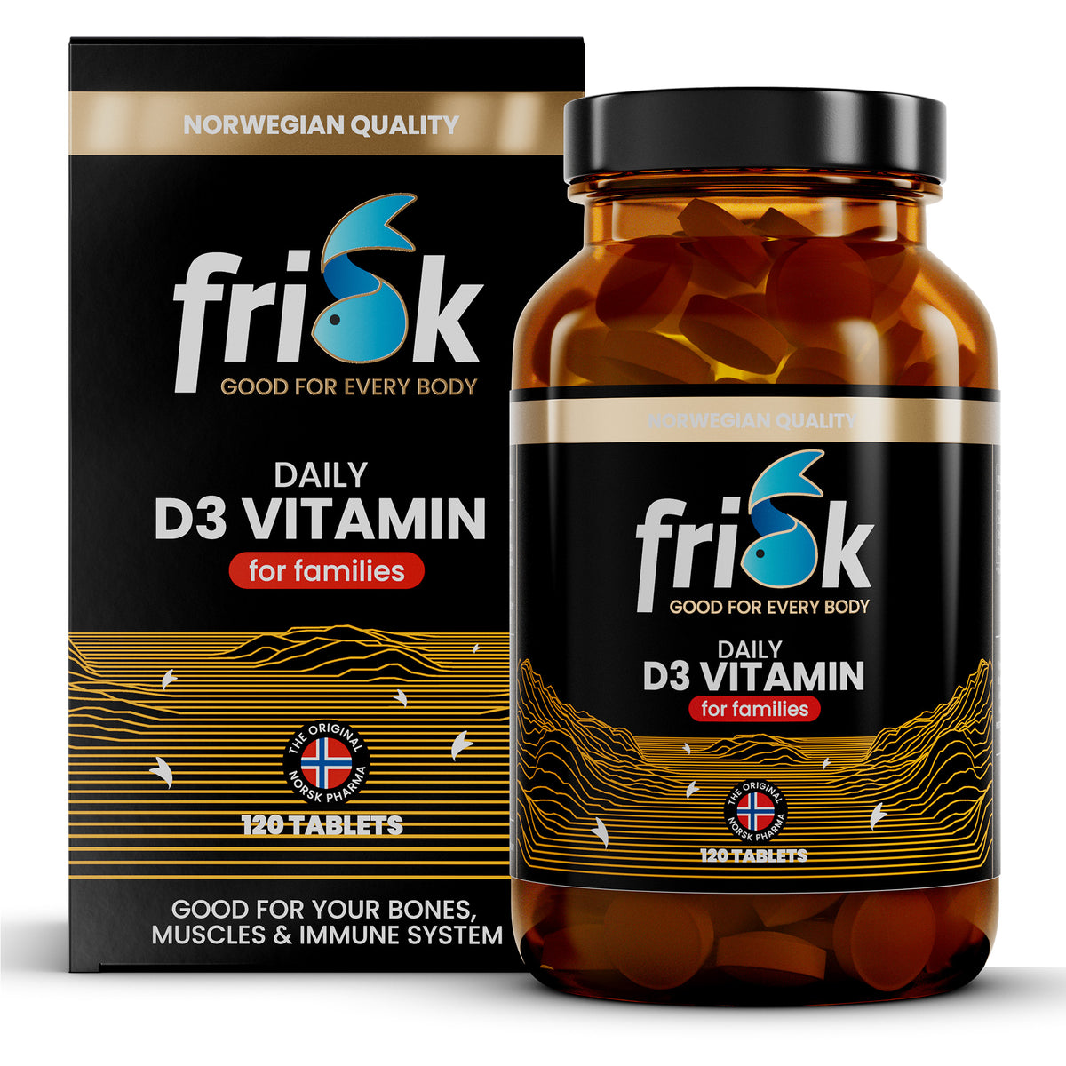 Frisk Vitamine D3 11+ dagelijks 120 tabletten