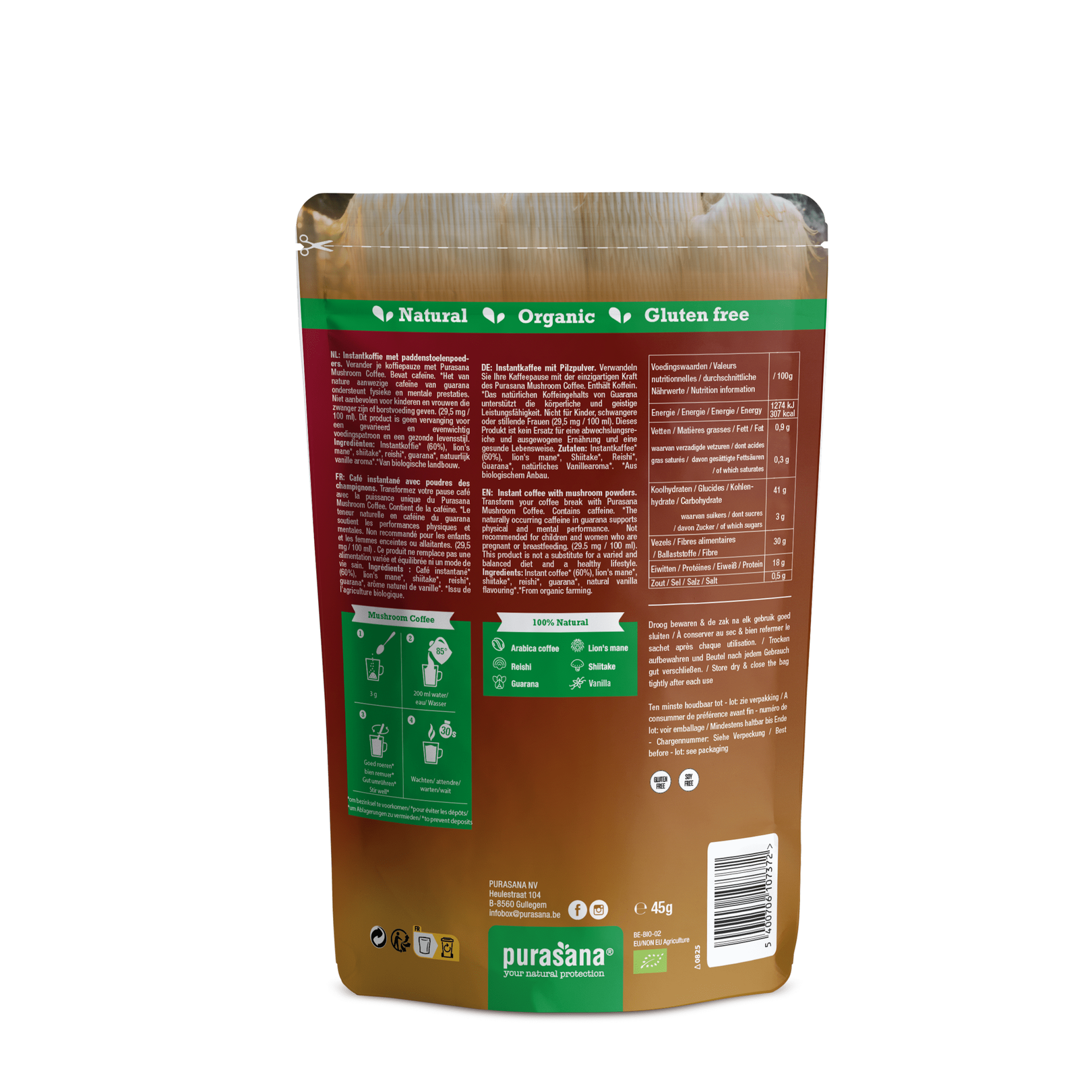 Purasana Biologische Mushroom Coffee