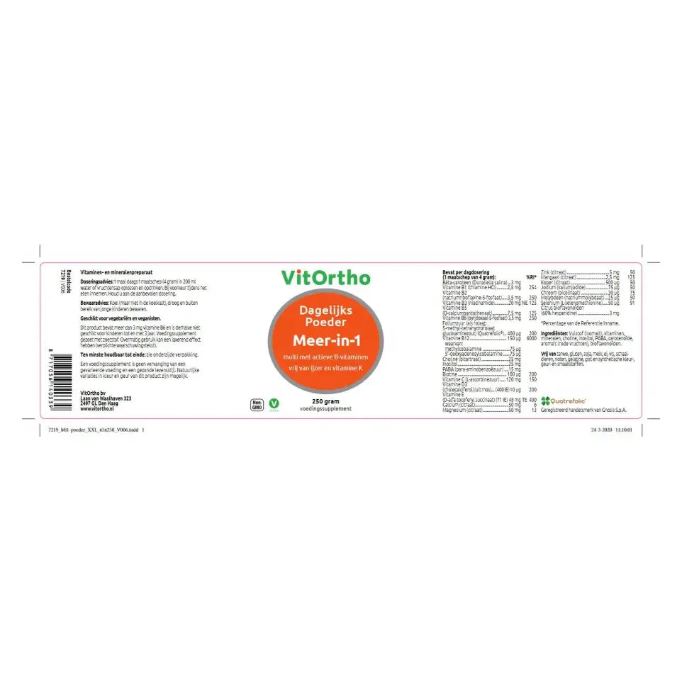 Vitortho Meer in 1 Dagelijks poeder 250 gram