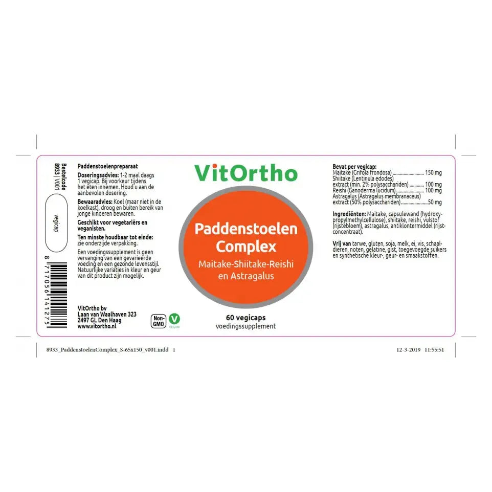VitOrtho Paddenstoelen complex 60 vcaps