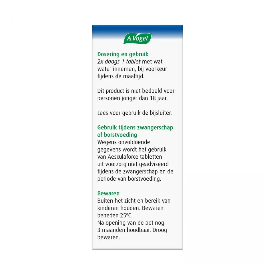 A.Vogel Aesculaforce 30 tabletten (afbeelding 4)