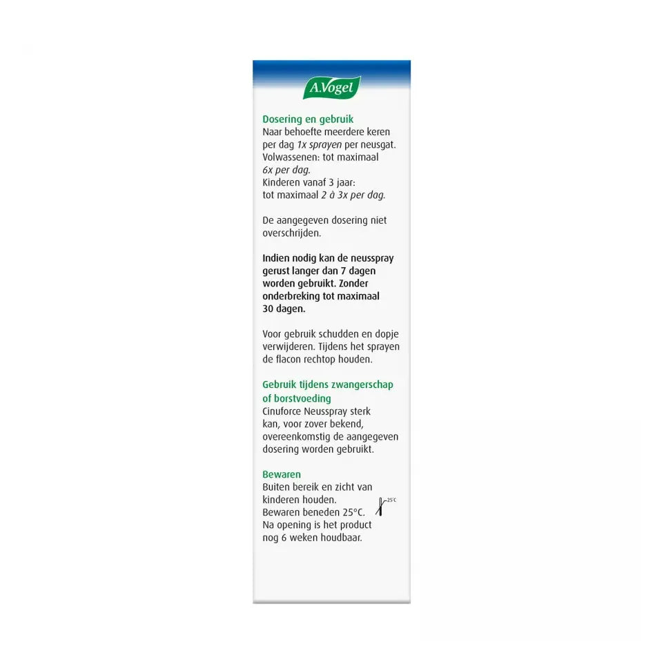 A.Vogel Cinuforce neusspray sterk 20 ml