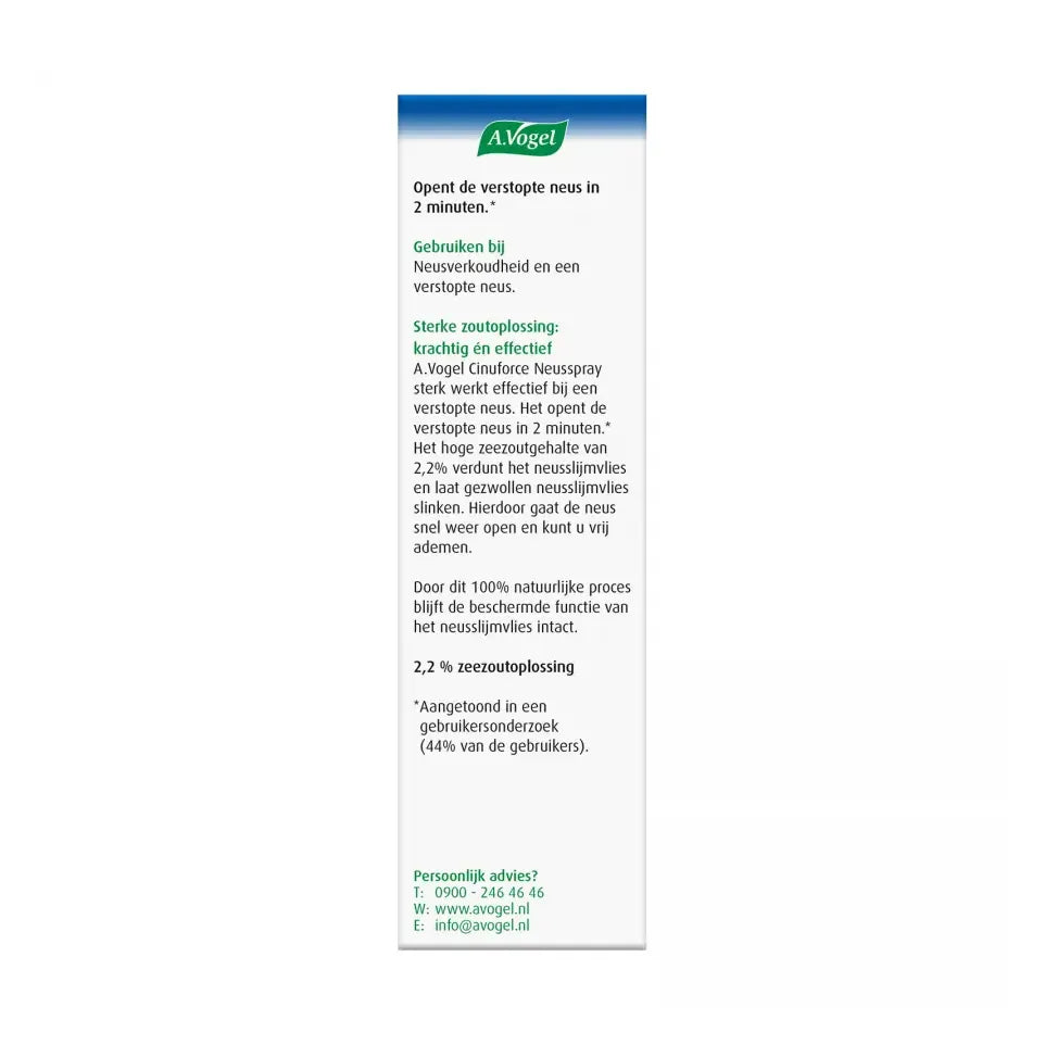 A.Vogel Cinuforce neusspray sterk 20 ml