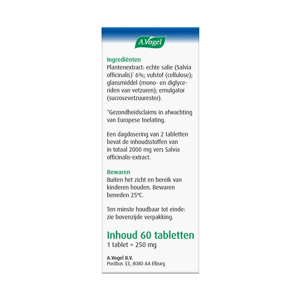 A.Vogel Famosan Salvia 60 tabletten