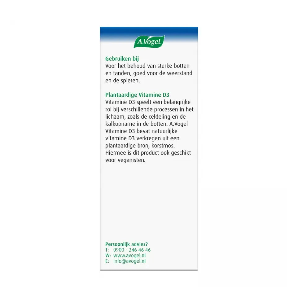 A.Vogel Vitamine D3 25ug 100 tabletten