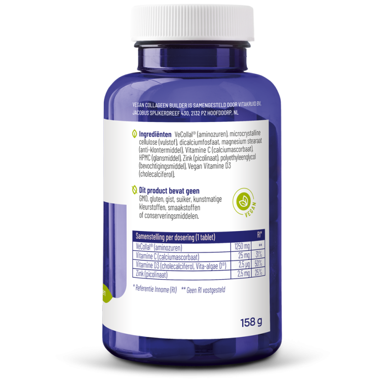 Vitakruid Vegan collageen builder 90 tabletten
