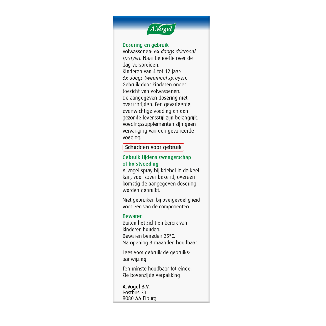 A Vogel Hoestspray droge hoest en kriebelhoest 30 ml