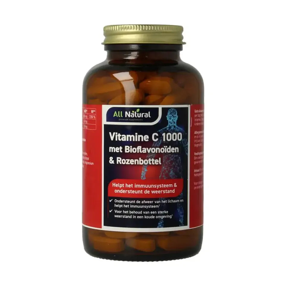 All Natural Vitamine C 1000 met bioflavonoiden & rozenbottel