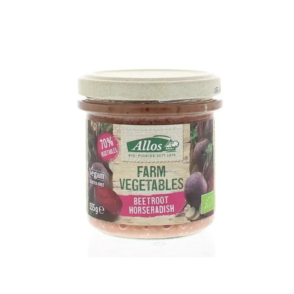 Allos Farm vegetables rode biet & mierikswortel 135 gram