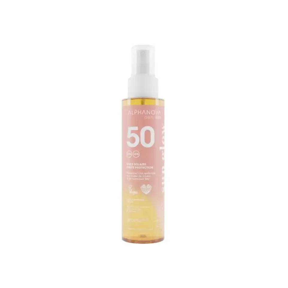 Alphanova Protective sun oil sun glow biologisch SPF50 125 ml