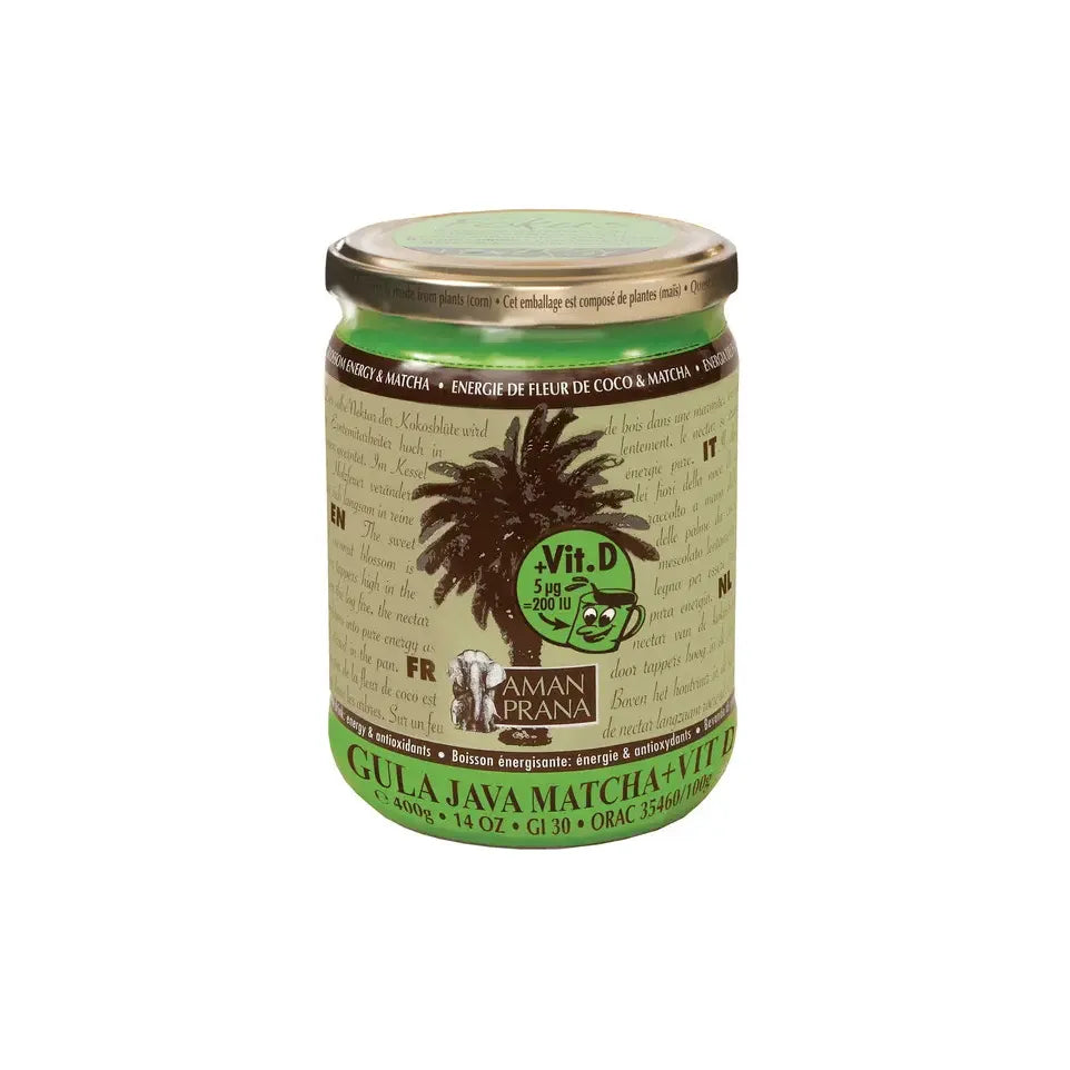 Amanprana Gula java matcha + vitamine D biologisch 400 gram