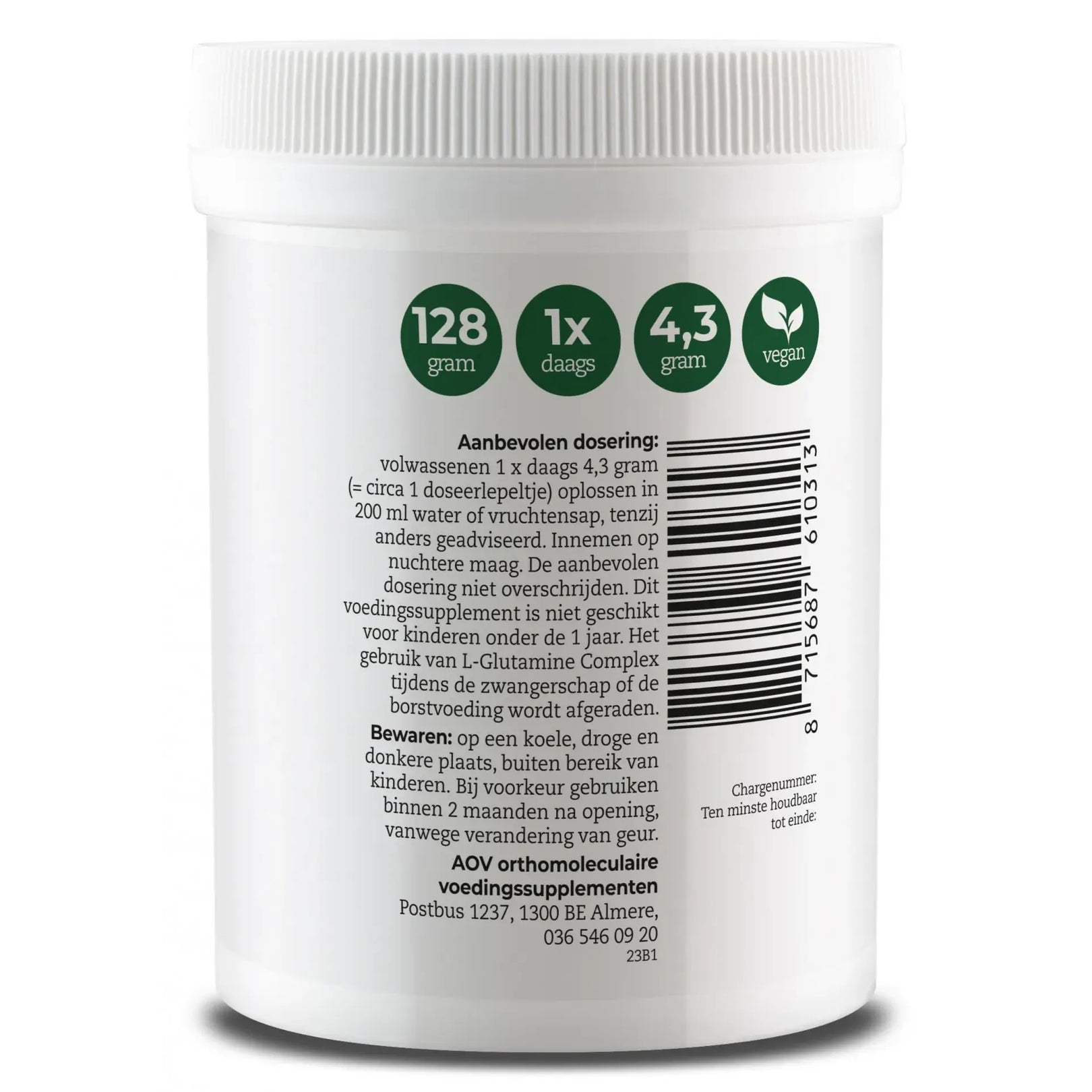 AOV 103 L-Glutamine complex 190 gram