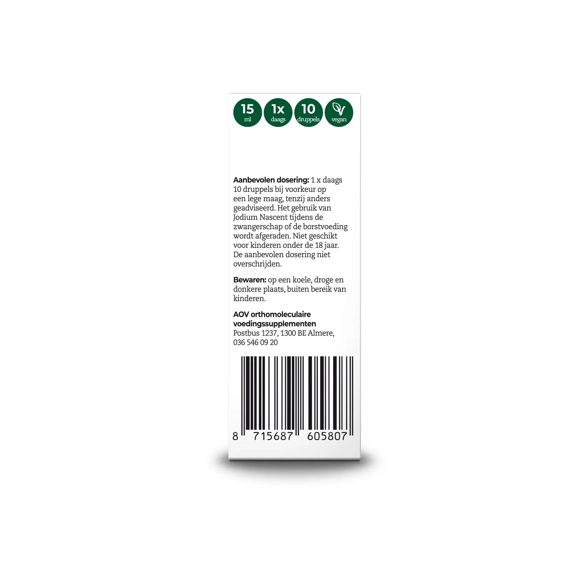 AOV 580 Jodium nascent 150 mcg 15 ml