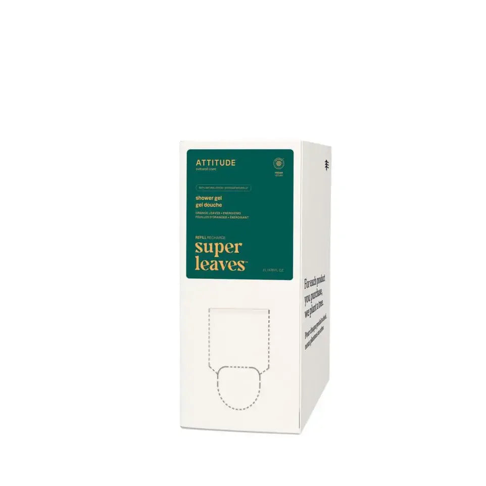 Attitude Super leaves douche gel verkwikkend eco refill 2 liter