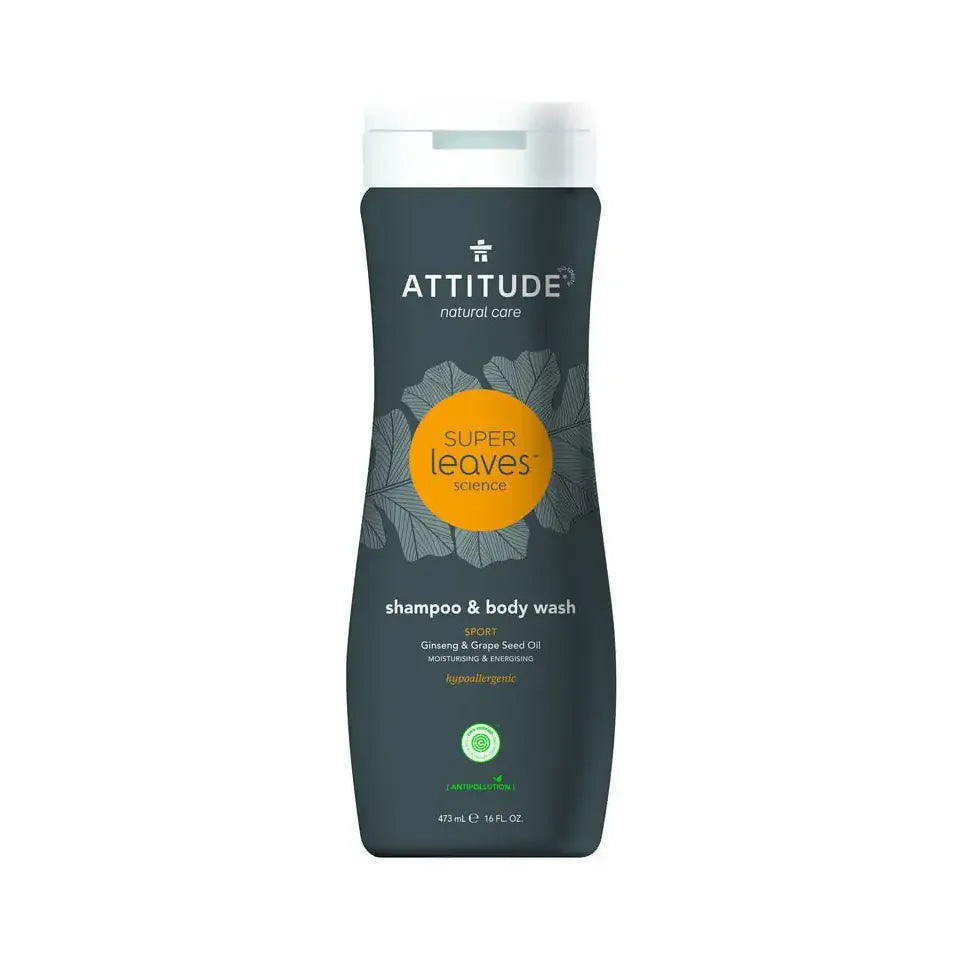 Attitude Super leaves shampoo & bad 2 in 1 sports 473 ml