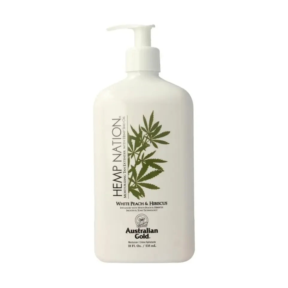 Australian Gold Hemp nation tan extender white peach hibiscus