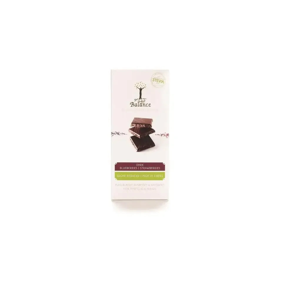 Balance Choco stevia tablet puur bosbes 85 gram