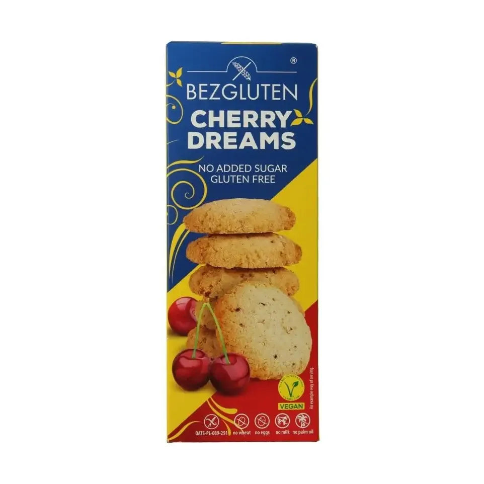 Bezgluten Koekjes kers zonder toegevoegde suikers 110 gram
