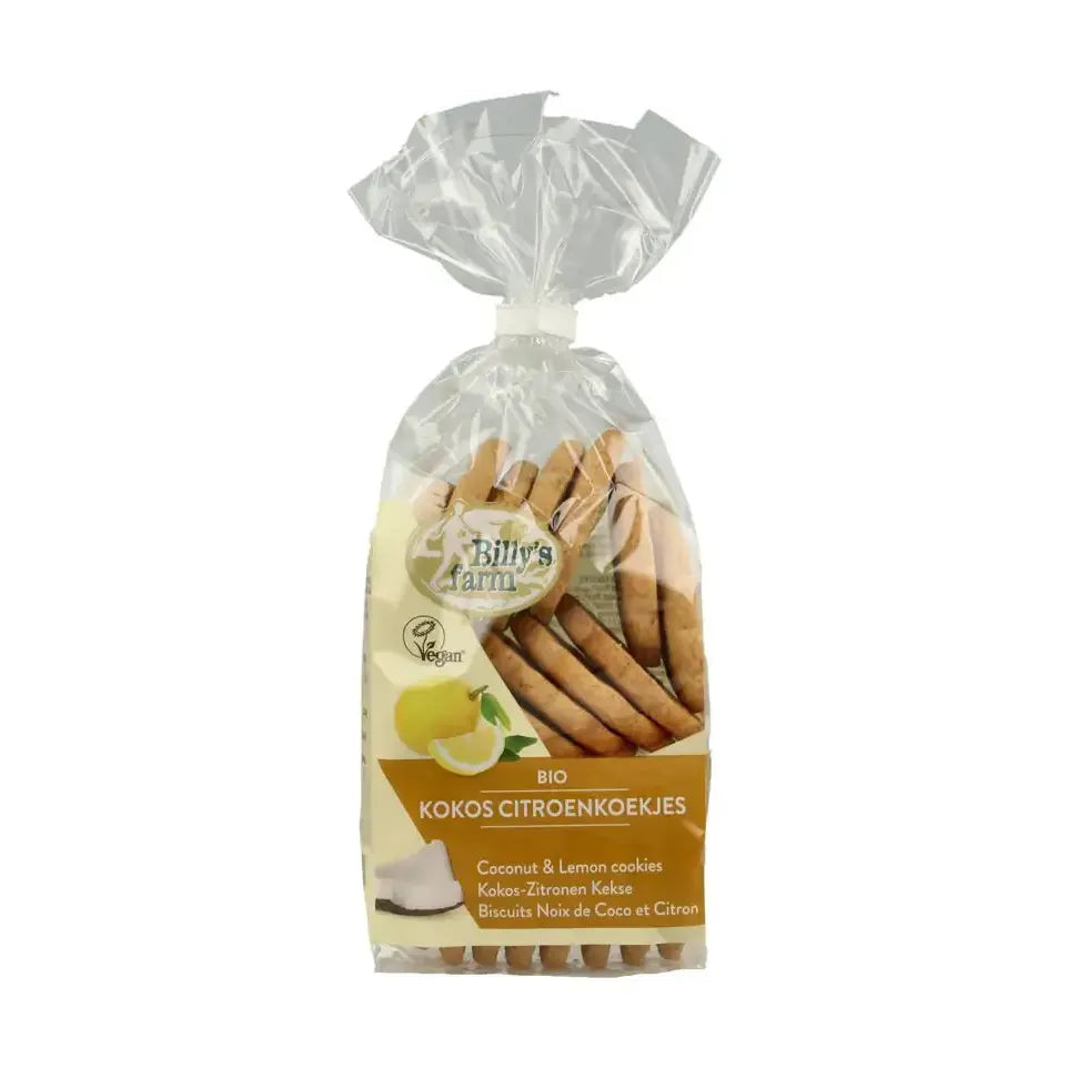Billy's Farm Kokos citroenkoekjes 175 gram