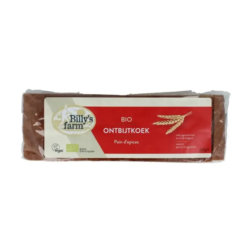 Billy's Farm Ontbijtkoek naturel biologisch 300 gram