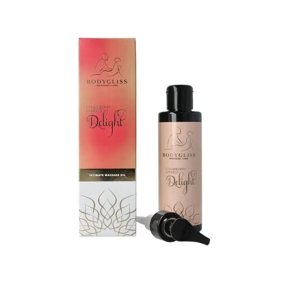 Bodygliss Silky soft massageolie champagne strawberry 150 ml