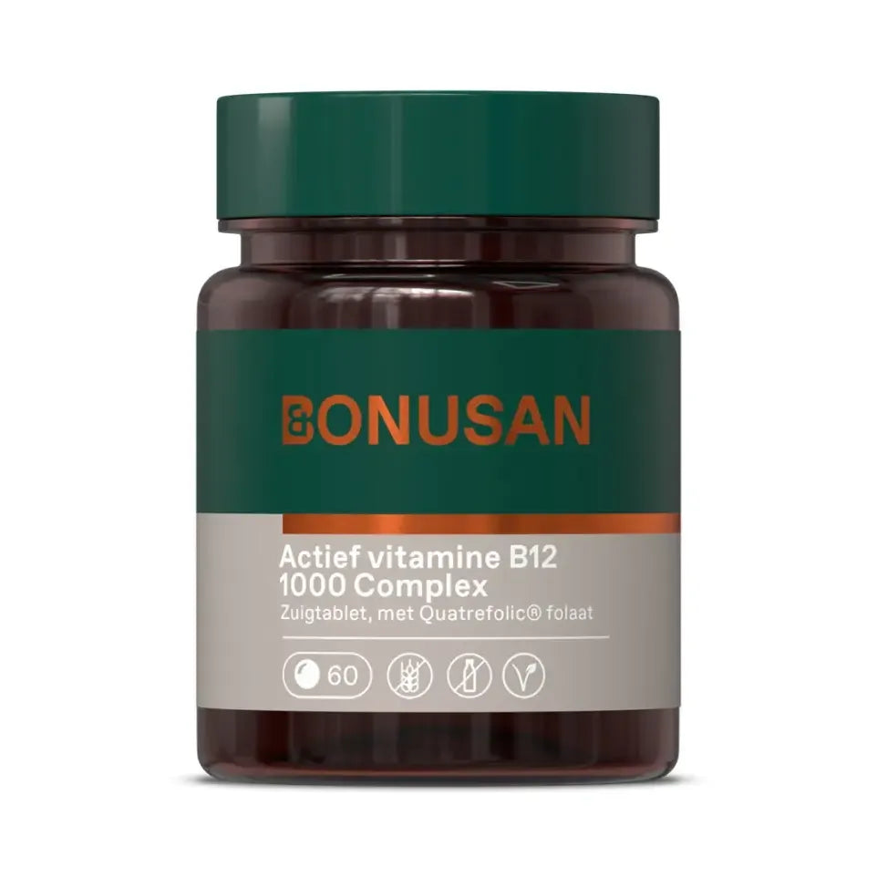 Bonusan Actief vitamine B12 1000 Complex 60 zuigtabletten