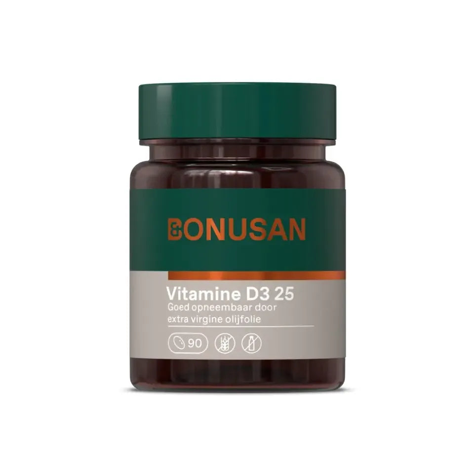 Bonusan Vitamine D3 25 90 softgels (afbeelding 1)