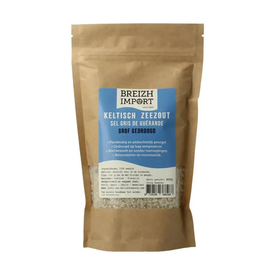 Breizh Import Grof Keltisch zeezout gedroogd (navulzak) 400 gram