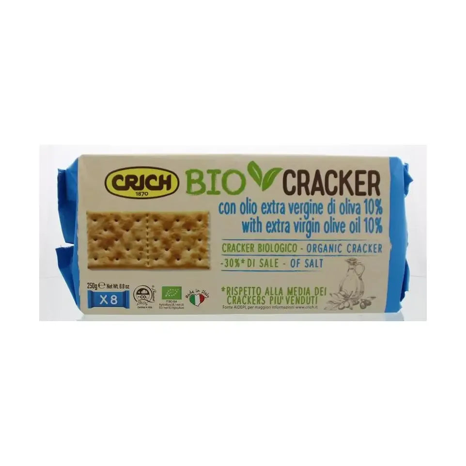 Crich Crackers olijfolie blauw 250 gram