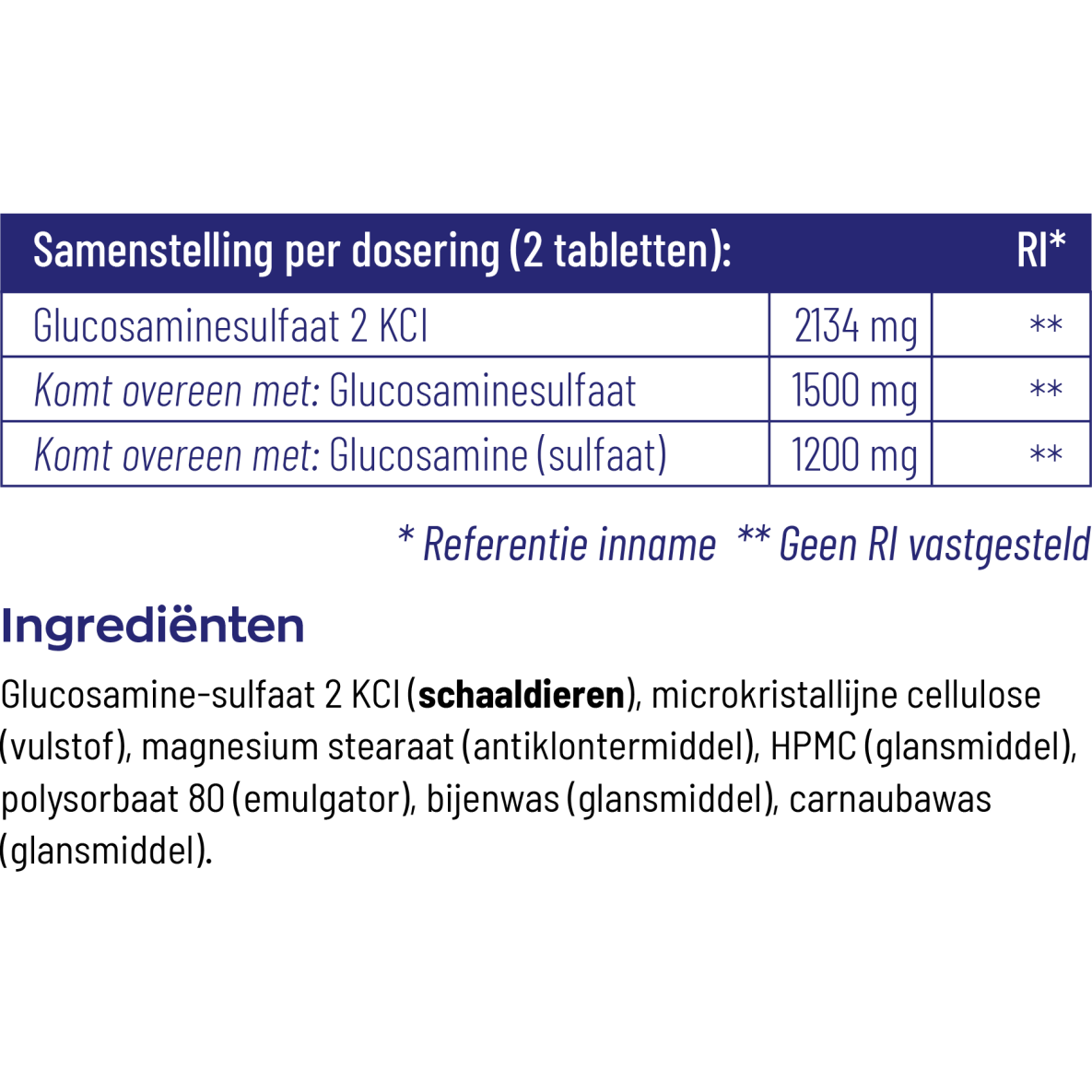 Vitakruid Glucosamine 1200 120 tabletten