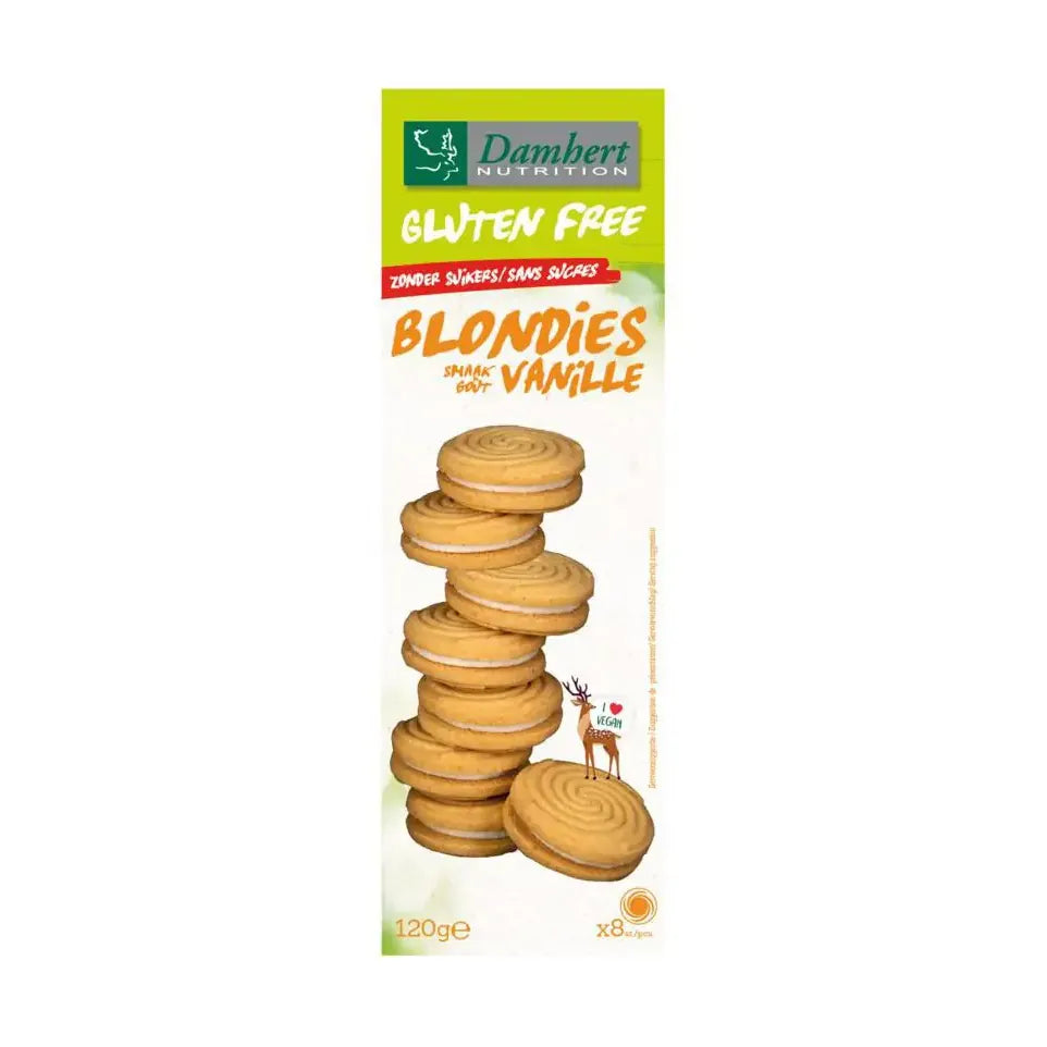 Damhert Glutenvrije blondies zonder suiker 120 gram