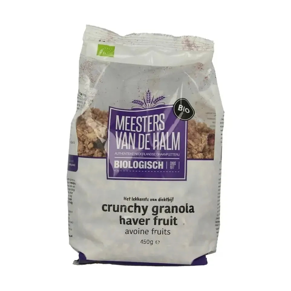 De Halm Haver crunchy fruit 450 gram - Meesters van de Halm