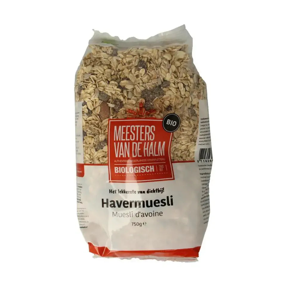 De Halm Havermuesli 750 gram - Meesters van de Halm