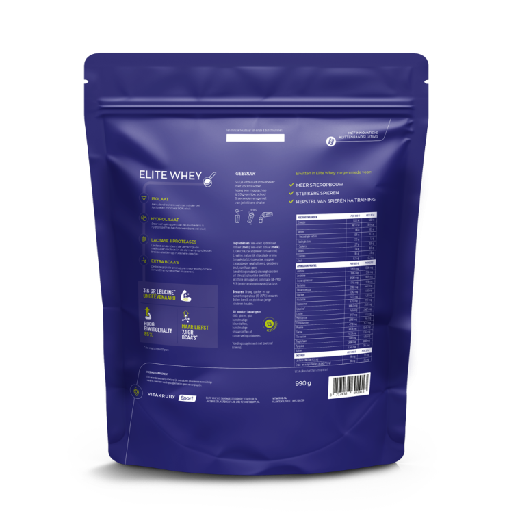 Vitakruid Elite Whey Protein chocolade 990 gram