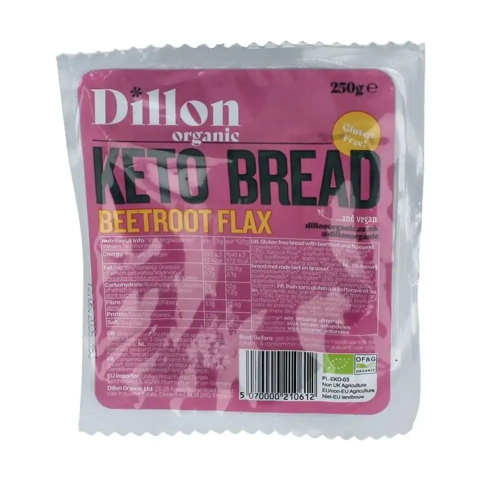 Dillon Organic Keto brood beetroot flax seeds biologisch