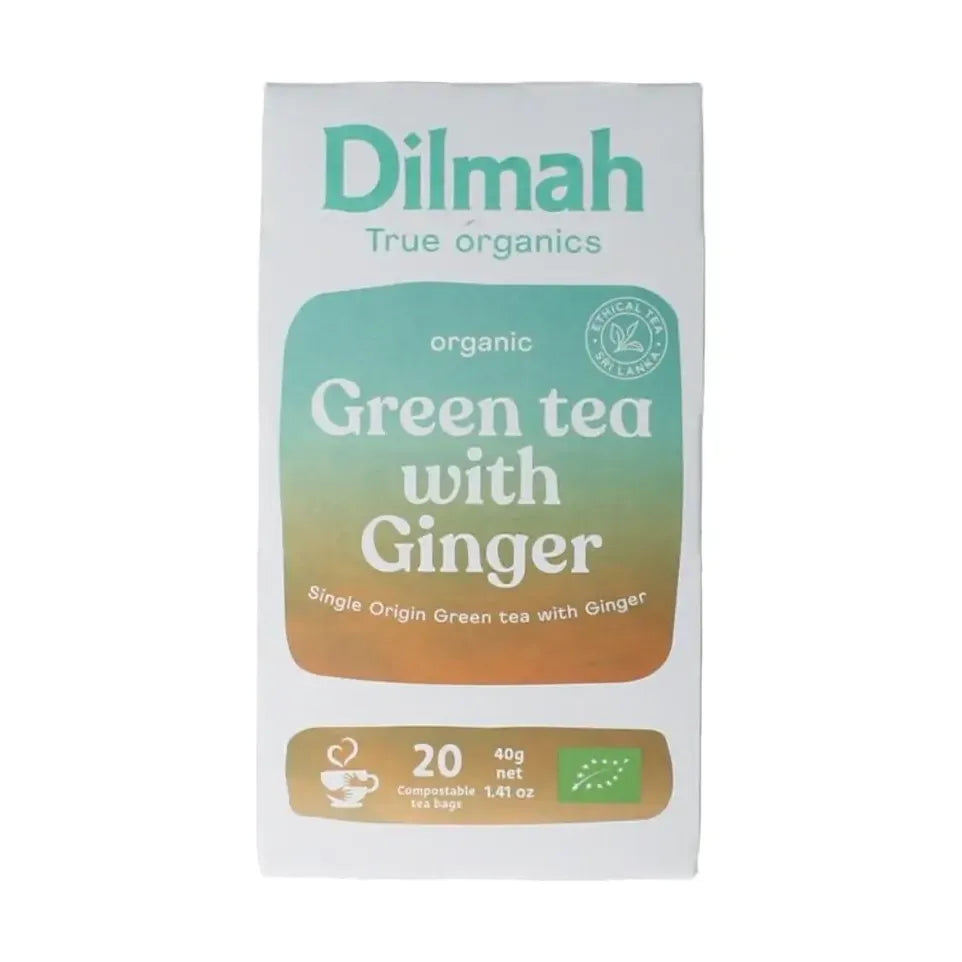 Dilmah Green tea with ginger biologisch 20 zakjes