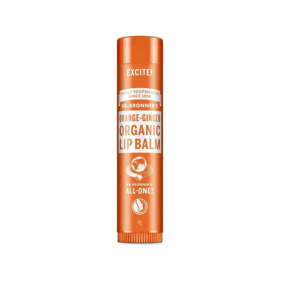 DR Bronners Lipbalsem sinaasappel gember 4 gram