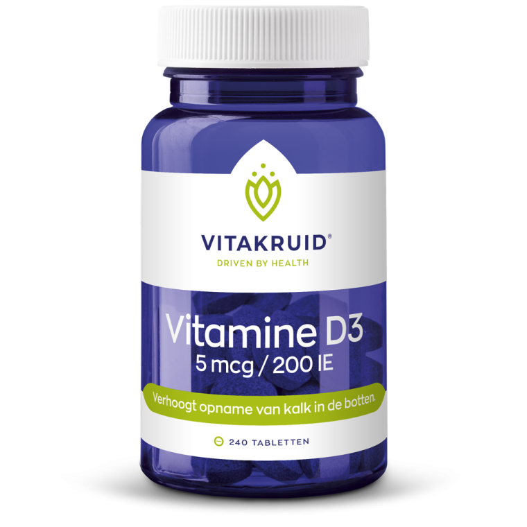 Vitakruid Vitamine D3 5 mcg 250 tabletten