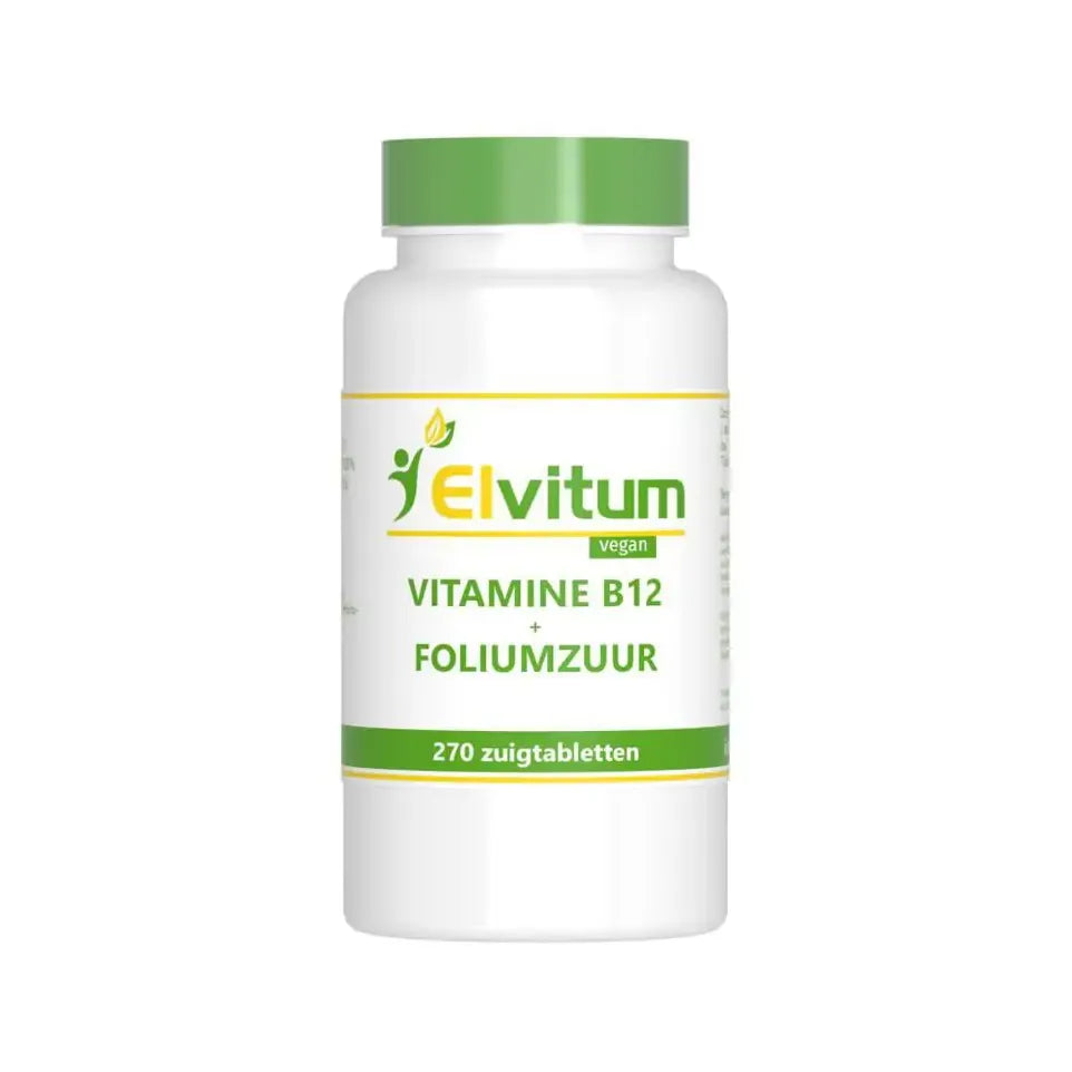 Elvitum Vitamine B12 1000 mcg + foliumzuur 270 zuigtabletten