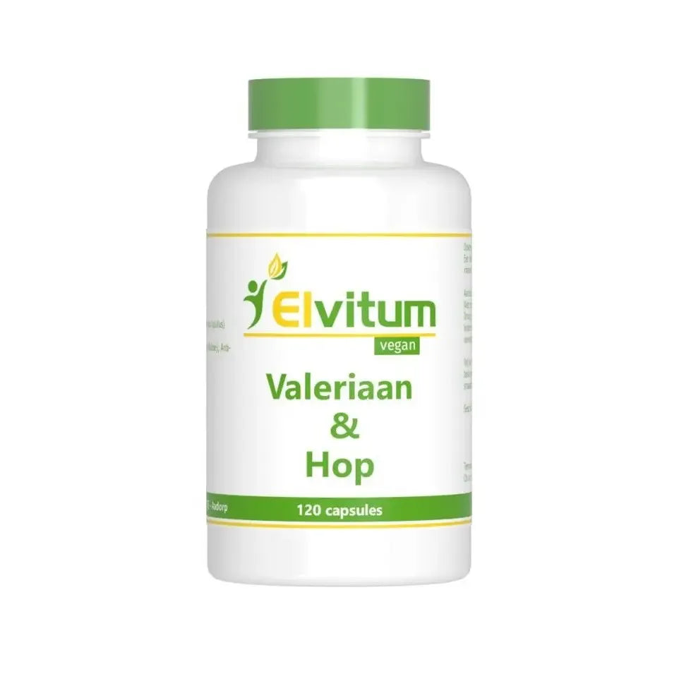 Elvitum Valeriaan en hop extract 120 capsules