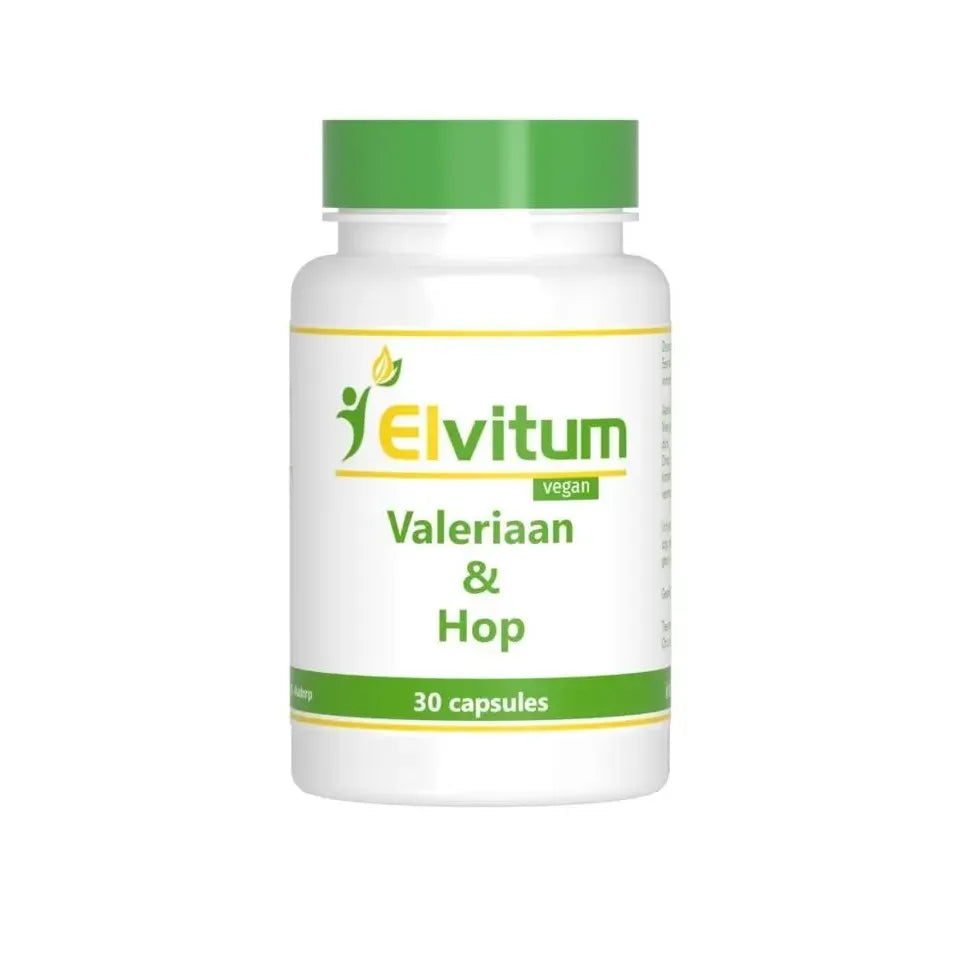 Elvitum Valeriaan en hop extract 30 capsules