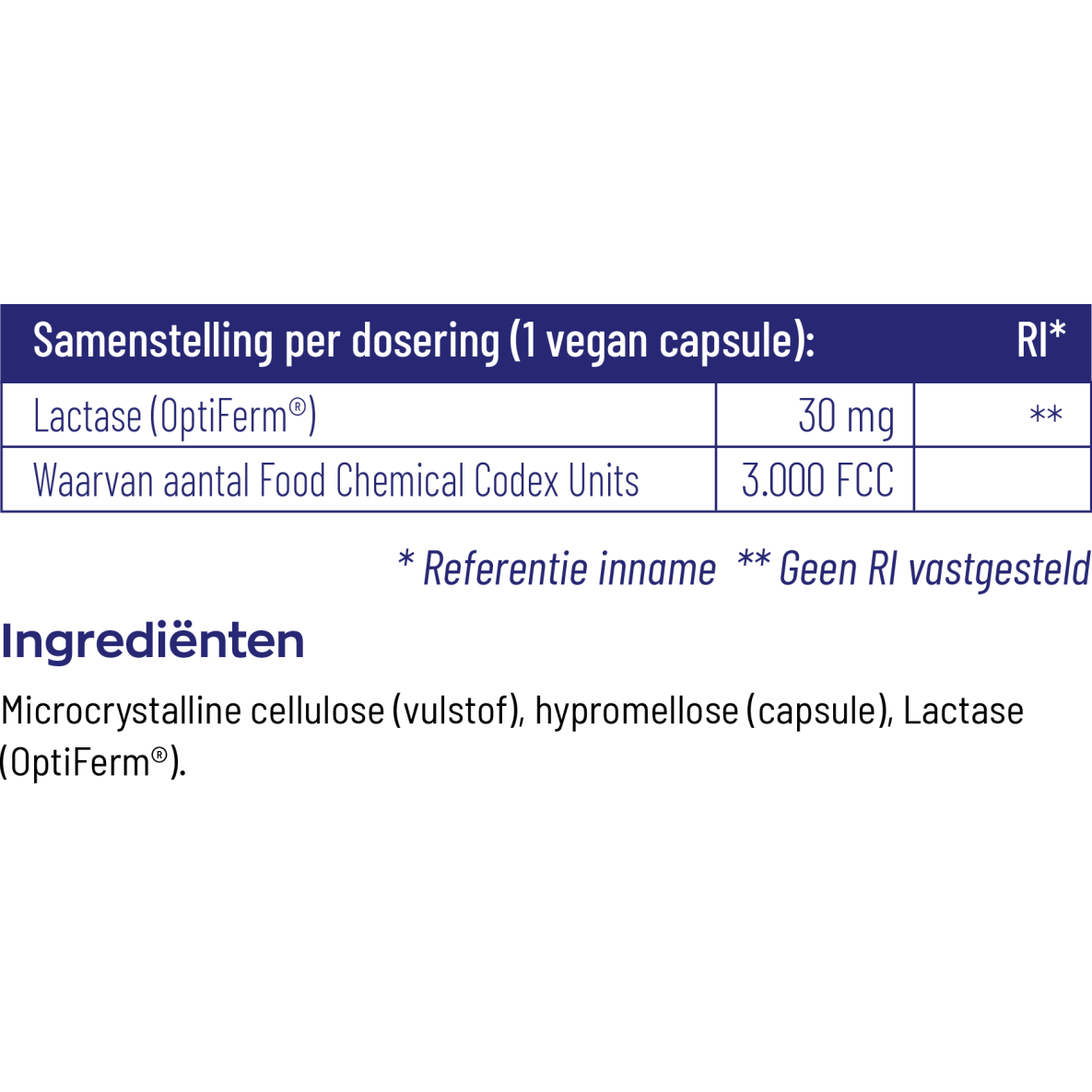 Vitakruid Lactase OptiFerm 3000 fcc 90 vcaps