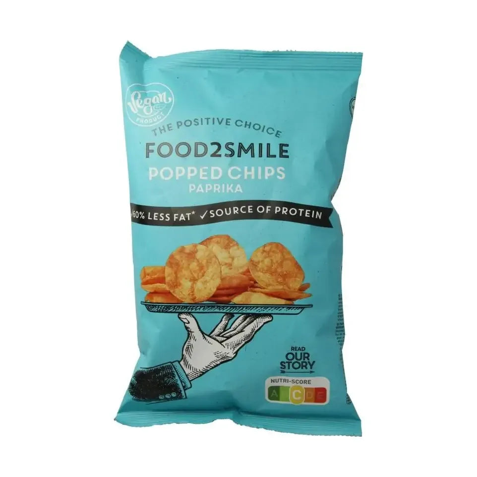 Food2Smile Popped chips paprika 90 gram