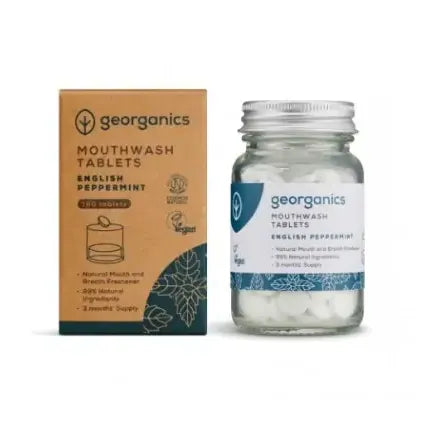 Georganics Mouthwash tablets English peppermint 180 tabletten