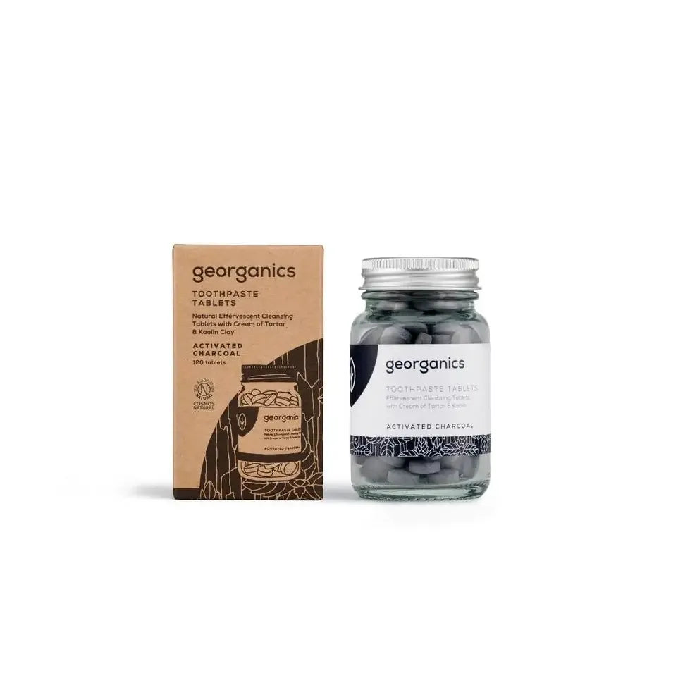 Georganics Toothpaste tablets active charcoal 120 tabletten