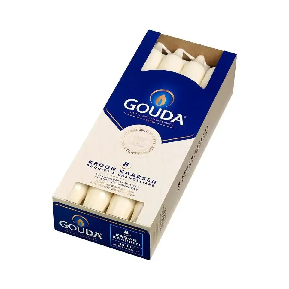 Gouda Kroonkaars ivoor 240/24 8 stuks