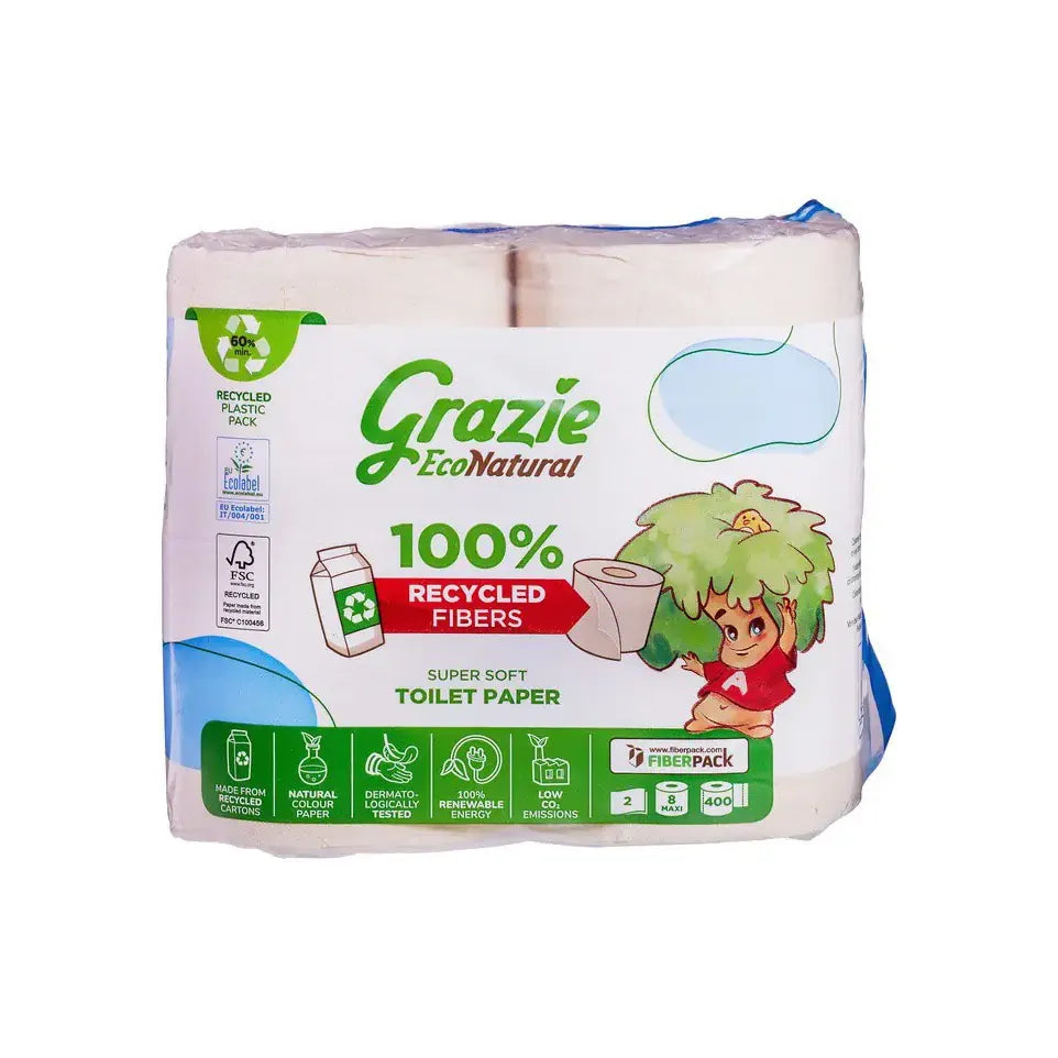 Grazie Natural Toiletpapier 2-laags 8 stuks