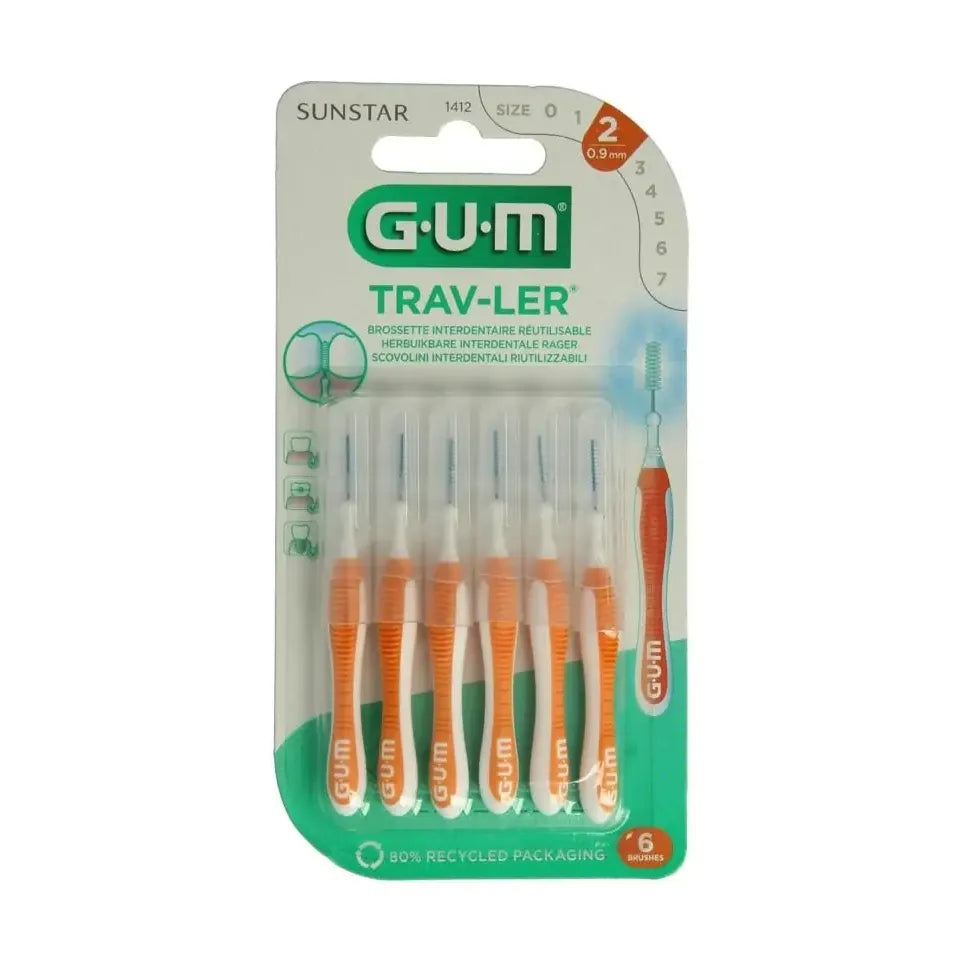 GUM Trav-ler rager 0.9 mm (oranje) 6 stuks